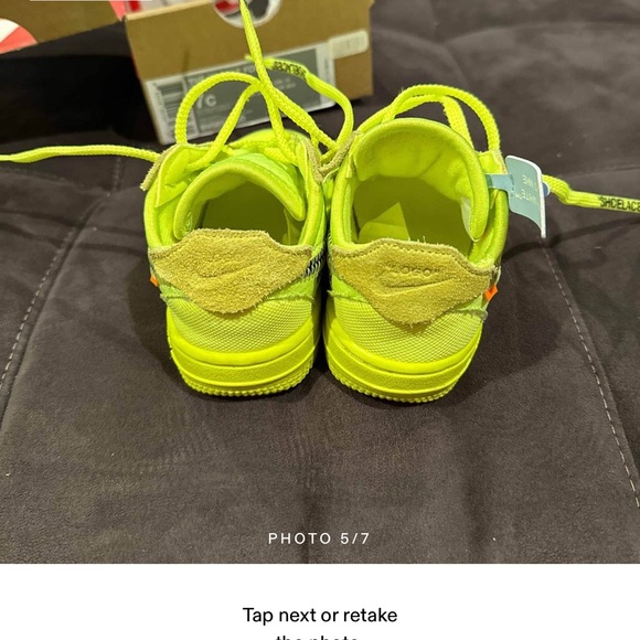 Nike Air Force 1 Off White Infant Size 7 - Picture 2 of 5